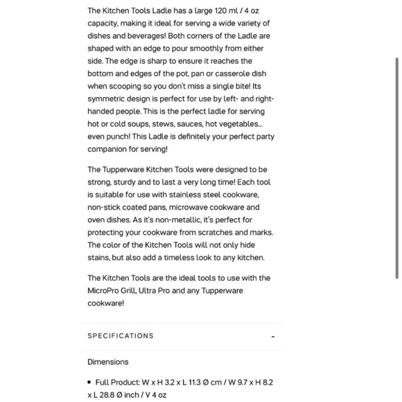 Tupperware Ladle - Picture 3 of 4